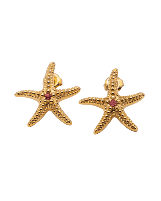 Boucles d'oreilles Pink Starfish